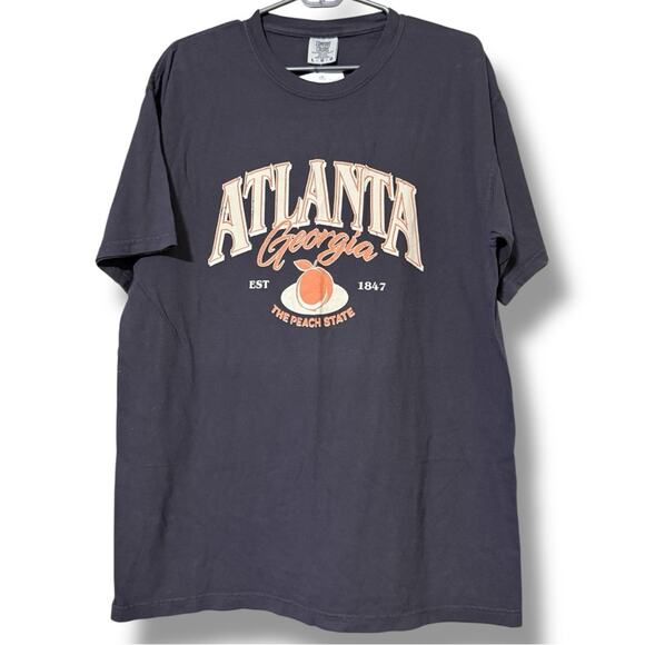 Comfort Colors men’s size large Atlanta Georgia The Peach State charcoal grey - Picture 1 of 8